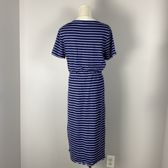 Draper James Tie Waist Striped Short Sleeve Midi Dress Size a medium - Picture 9 of 14